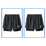 KIT 2 SHORTS DRY-FIT DE COMPRESSÃO 2 EM 1 [PAGUE 01 LEVE 02]